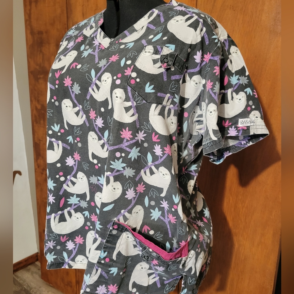 Sloth scrub top